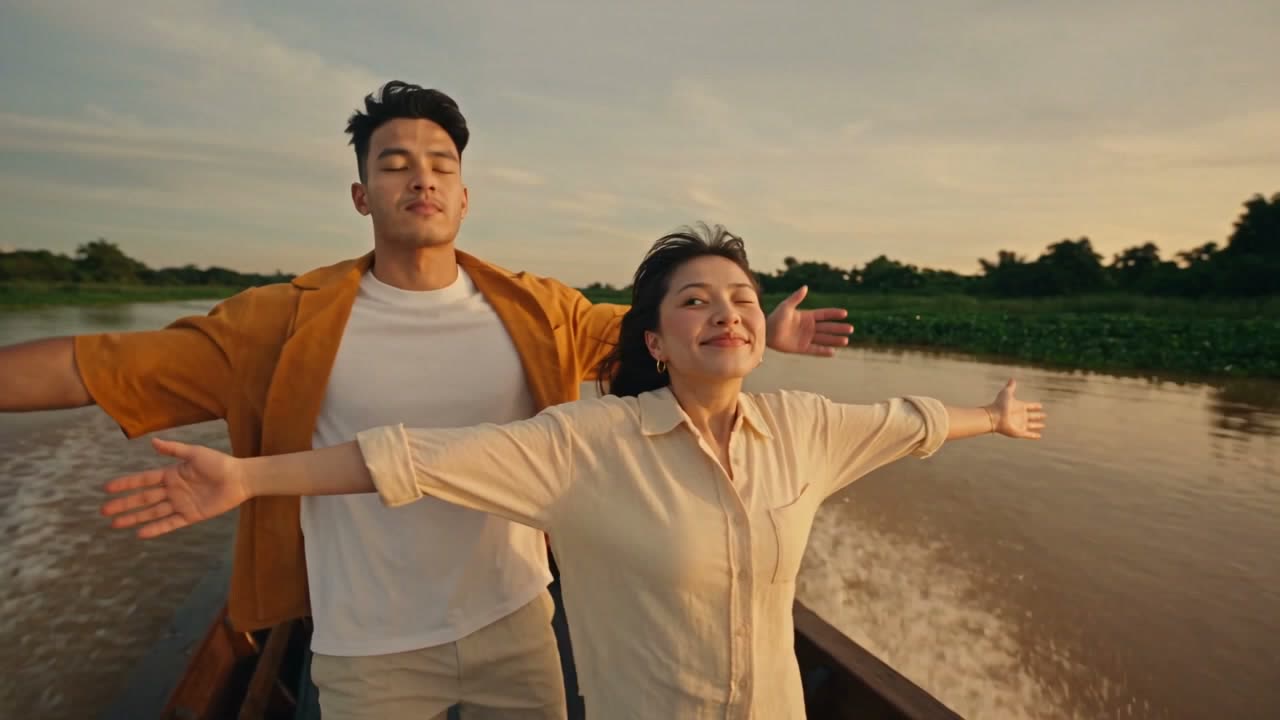 A made-up creator takes her casting card at home, then sees her own face in a brand’s ad, AI video